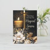 Magische kerstkaarten feestdagenkaart (Staand voorkant)