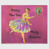 Magische kerstkamer cadeaupapier (Vlak)