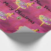 Magische kerstkheer II Fun Fairy Cadeaupapier (Hoek)