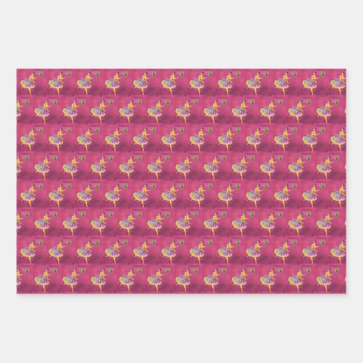 Magische kerstkheer II Fun Fairy Inpakpapier Vel (Voorkant 3)