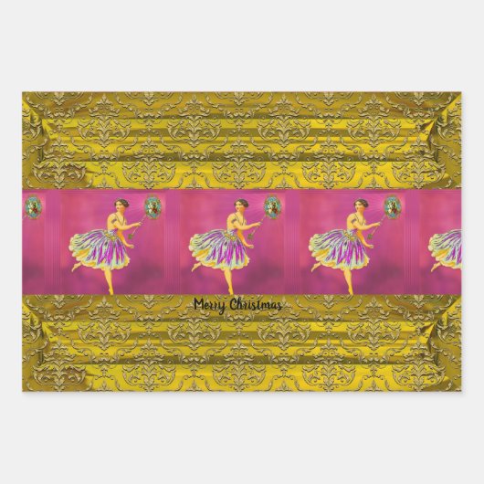 Magische kerstkheer II Fun Fairy Inpakpapier Vel (Voorkant 2)