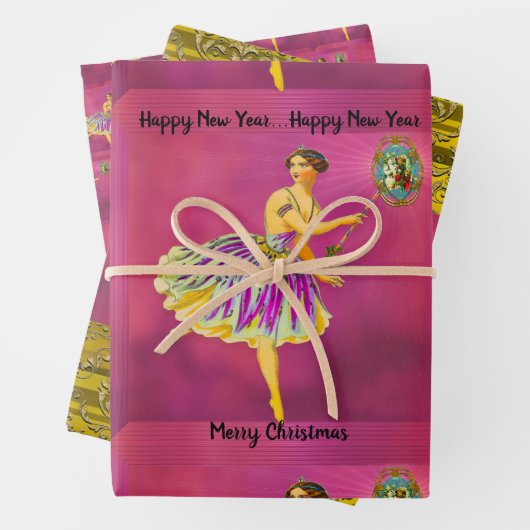 Magische kerstkheer II Fun Fairy Inpakpapier Vel (In situ)