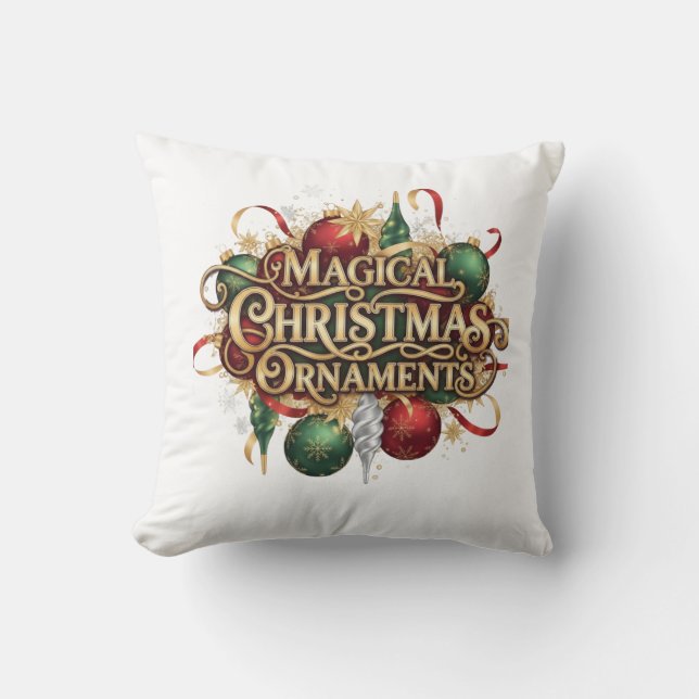 Magische Kerstkrans & Kaarsen Persoonlijk  Kussen (Voorkant)