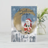 Magische Kerstman Feestdagenkaart (Staand voorkant)