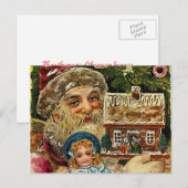 Magische kerstman feestdagenkaart (Voorkant / Achterkant)