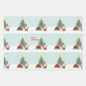 Magische Kerstman Kabouter Inpakpapier Set Vel (Voorkant 2)