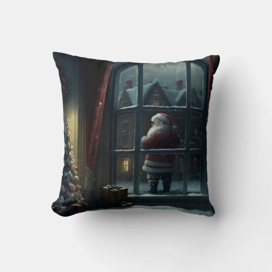 Magische kerstmanklooien kussen (Voorkant)