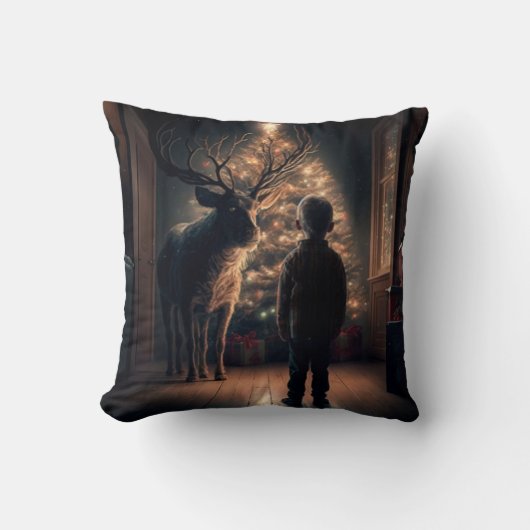 Magische kerstmanklooien kussen (Voorkant)