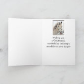 Magische Kerstmis Aangepaste Naam Wensen Witte Paa Kaart (Binnen)