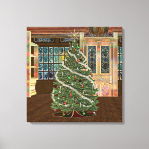 Magische Kerstmis Canvas Afdruk