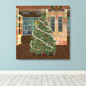 Magische Kerstmis Canvas Afdruk (Insitu (Houten vloer))
