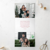 Magische Kerstmis Fotocollage Drieluik Wenskaart (Binnen)