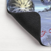 magische kerstmis mousepad met pinguïns muismat (Hoek)