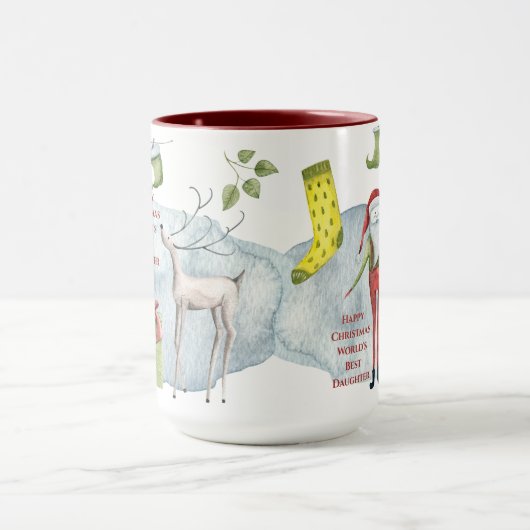 Magische kerstMok voor de beste dochter ter wereld Mok (Midden)