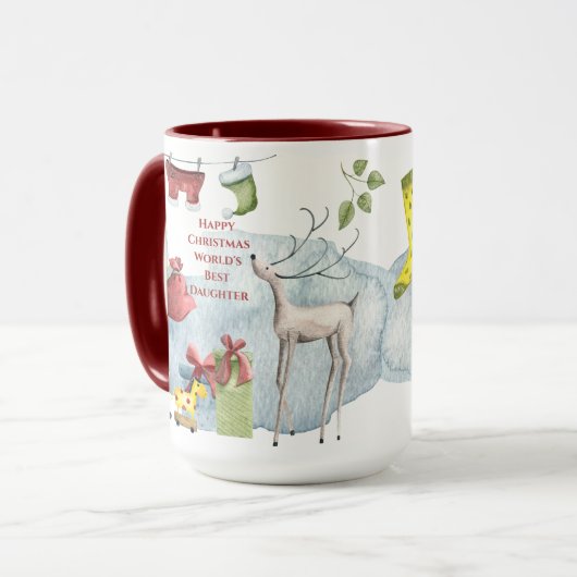 Magische kerstMok voor de beste dochter ter wereld Mok (Voorkant links)