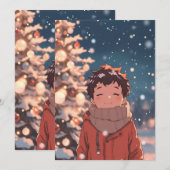 Magische kerstmomenten feestdagenkaart (Voorkant / Achterkant)