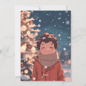 Magische kerstmomenten feestdagenkaart (Achterkant)