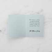 Magische kerstnacht in het bos onder de sterren feestdagen kaart (Binnen)