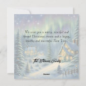 Magische kerstnacht in het bos onder de sterren feestdagenkaart (Achterkant)