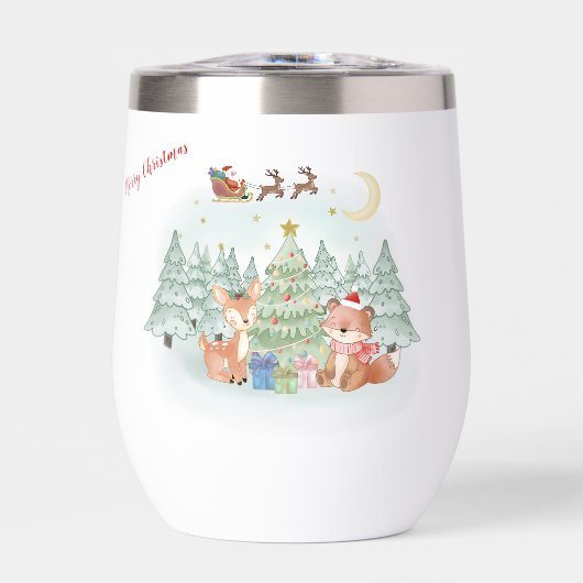 Magische kerstnacht in het winterbos (Voorkant)