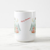 Magische kerstnacht in het winterbos koffiemok (Center)