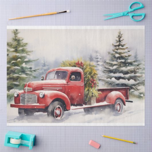 Magische Kerstreis:  Vrachtwagen Tissuepapier (Craft)