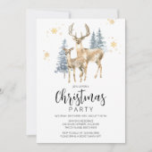 Magische kerstrenniersneeuw kaart (Voorkant)