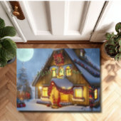 Magische kerstscène deurmat