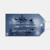 Magische kerstscène op maat cadeaulabel (Voorkant (Horizontaal))