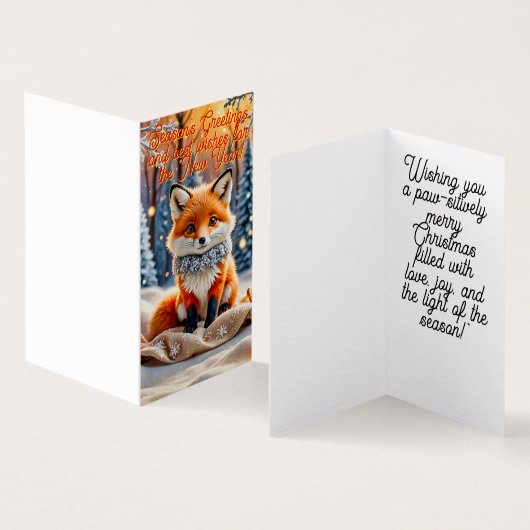 Magische kerstsetting kaart (Binnen en buitenkant)