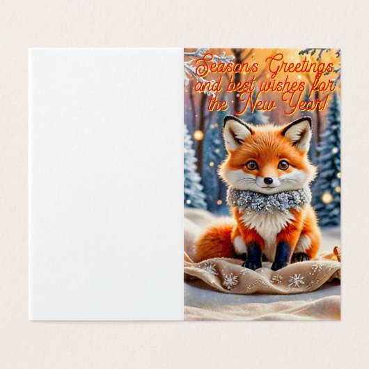 Magische kerstsetting kaart (Buitenkant ongevouwen)