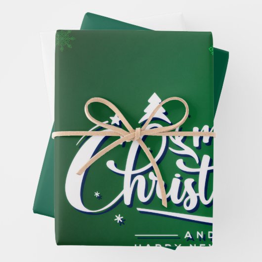 Magische kerstsfeer – feestelijk vakantieontwerp inpakpapier vel (In situ)