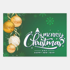 Magische kerstsfeer – feestelijk vakantieontwerp inpakpapier vel