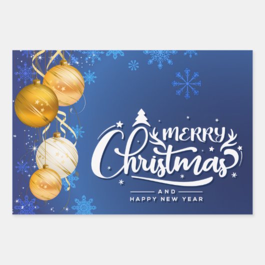 Magische kerstsfeer – feestelijk vakantieontwerp inpakpapier vel (Voorkant)