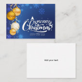 Magische kerstsfeer – feestelijk vakantieontwerp visitekaartje (Voorkant / Achterkant)