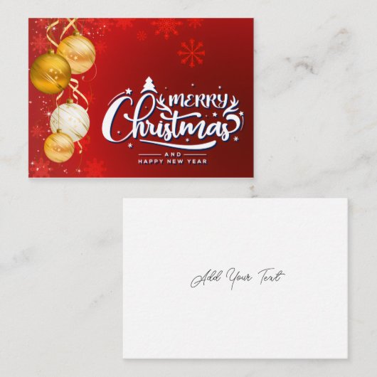 Magische kerstsfeer klantenkaartje (Voorkant / Achterkant)