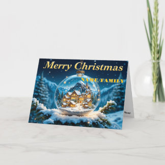 Magische Kerstsneeuwbol Feestdagen Kaart