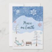 Magische Kerstsneeuwbol Feestdagenkaart (Achterkant)