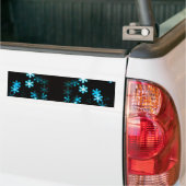 Magische Kerstsneeuwvlokken Bumpersticker (Op Truck)
