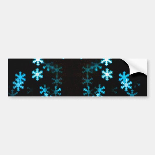 Magische Kerstsneeuwvlokken Bumpersticker (Voorkant)