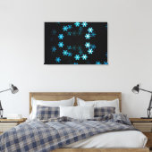 Magische Kerstsneeuwvlokken Canvas Afdruk (Insitu (Slaapkamer))