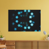 Magische Kerstsneeuwvlokken Canvas Afdruk (Insitu (Woonkamer))