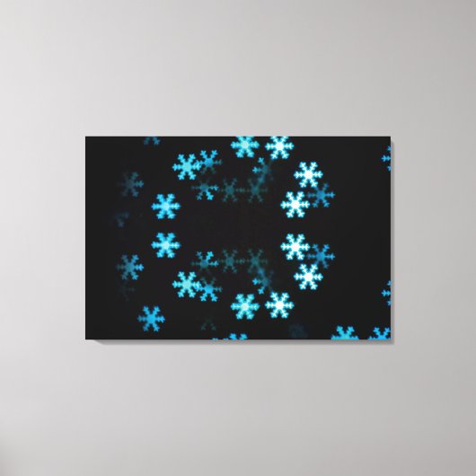 Magische Kerstsneeuwvlokken Canvas Afdruk (Voorkant)