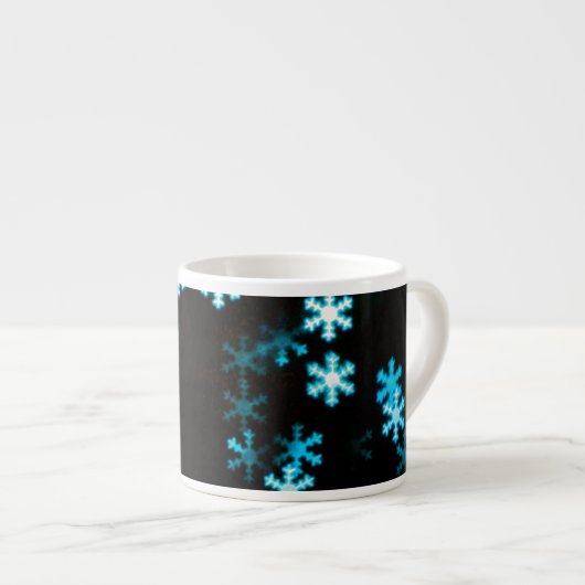Magische Kerstsneeuwvlokken Espresso Kop (Voorkant rechts)