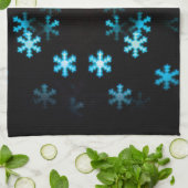 Magische Kerstsneeuwvlokken Theedoek (Gevouwen)