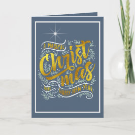 Magische kersttypografie Foto Gold ID441 Feestdagen Kaart