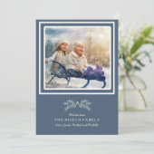 Magische kersttypografie Foto Gold ID441 Feestdagenkaart (Staand voorkant)