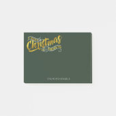 Magische kersttypografie V2 Gold ID441 Post-it® Notes (Voorkant)