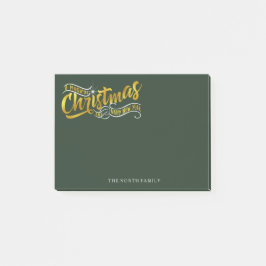 Magische kersttypografie V2 Gold ID441 Post-it® Notes