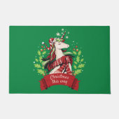 Magische kerstunicorn deurmat (Voorkant)